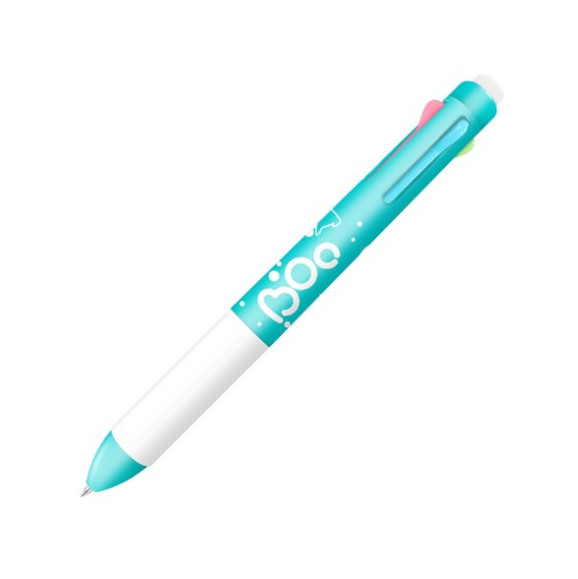 Kuličkové pero 4 barevné gumovací Boo 954848