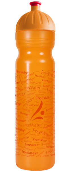 Lahev na pití FreeWater 1l Logo oranžová 309004