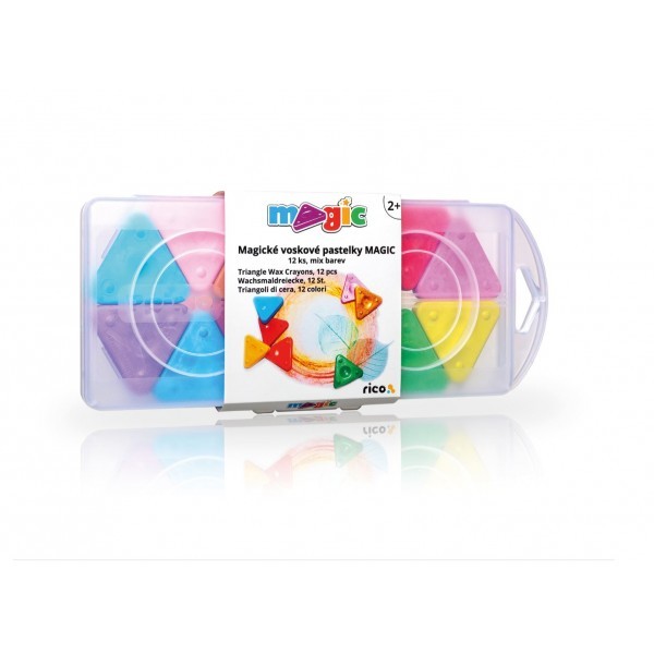 Voskové pastelky MAGIC PRIMO, sada 12 ks, mix barev, PP box 952200