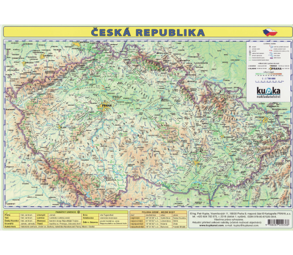 Mapa Česká republika A3 939078