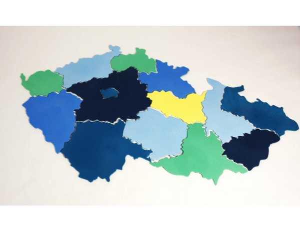 Mapa ČR barevná nástěnka 215x120 cm 304065