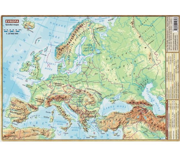 Mapa Evropa A4 939075