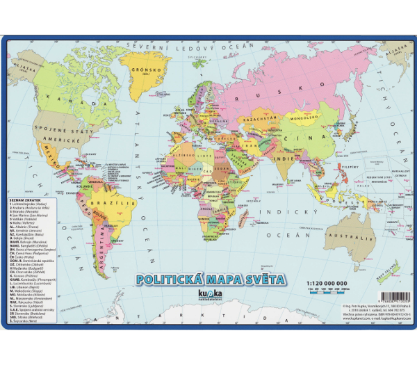 Mapa Světa politická A3 939077