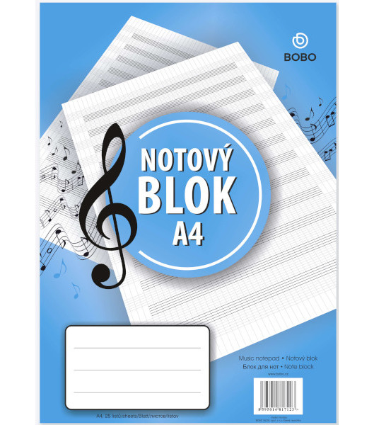 Notový blok A4 25listů 953722