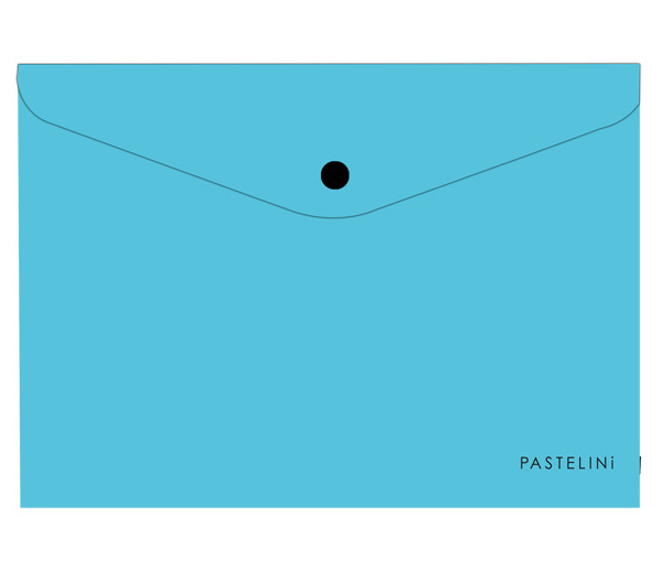 Obálka plastová s drukem A4 Pastelini modrá 402156