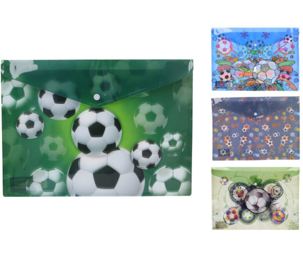 Obálka plastová s drukem Fotbal 36x26cm mix 948047