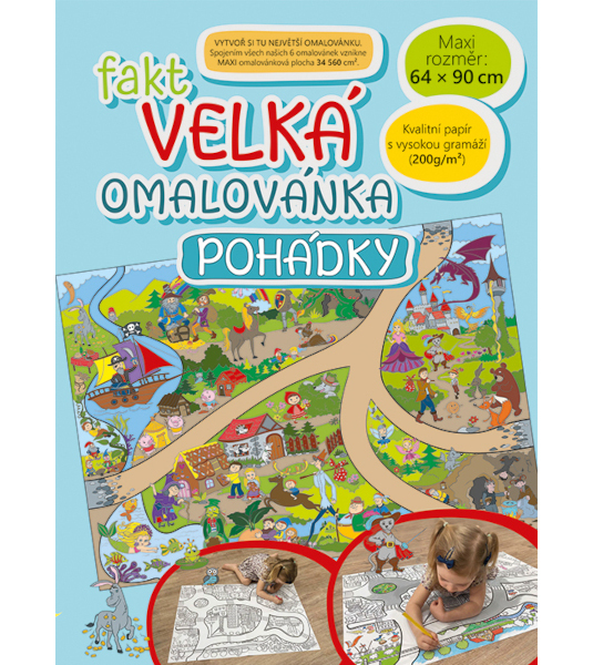 Omalovánka velkoformátová 900x640mm Pohádky 947809