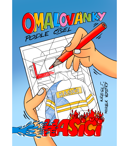 Omalovánky A4 podle čísel Hasiči 947884