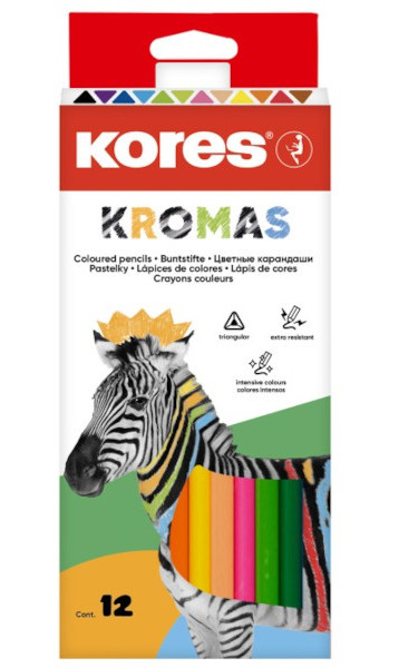 Kores Pastelky Kromas 12ks trojhranné 933772