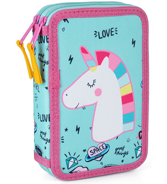 Oxybag Penál 2 p. prázdný Unicorn Iconic 309319