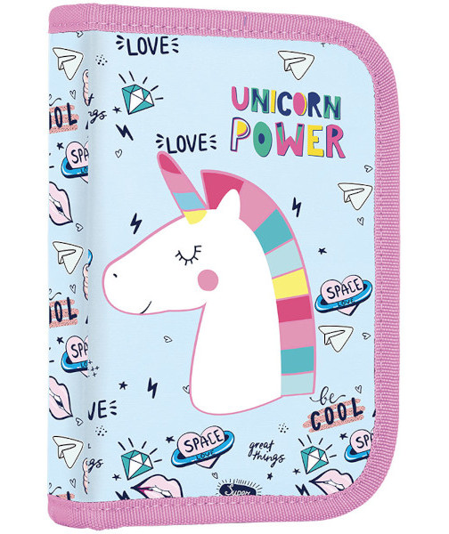 Oxybag Penál 1 p. 2 chlopně, prázdný Unicorn Iconic 309286