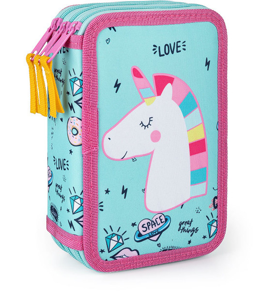 Oxybag Penál 3 p. prázdný Unicorn Iconic 309340