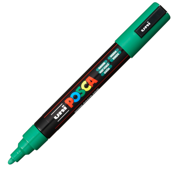 Popisovač kreativní Posca PC-5M 1,8 - 2,5 mm zelený 948374