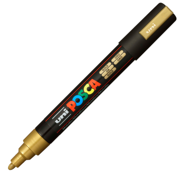 Popisovač kreativní Posca PC-5M 1,8 - 2,5 mm zlatý 948377