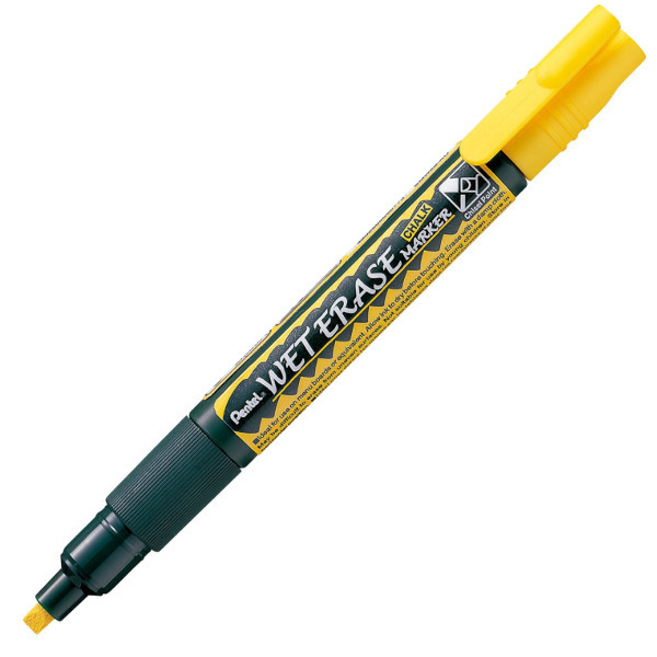 Popisovač křídový Pentel žlutý 2-4mm seříznutý 199316