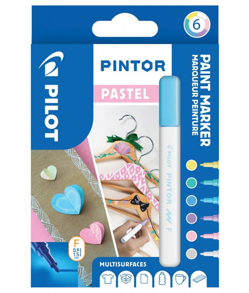 Popisovač Pilot Pintor F sada 6ks Pastel 952869