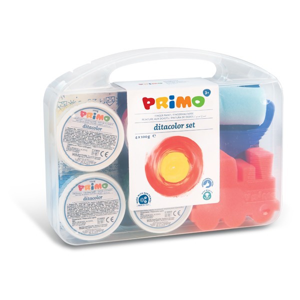 Prstové barvy Primo sada v kufříku 4x100ml 935770