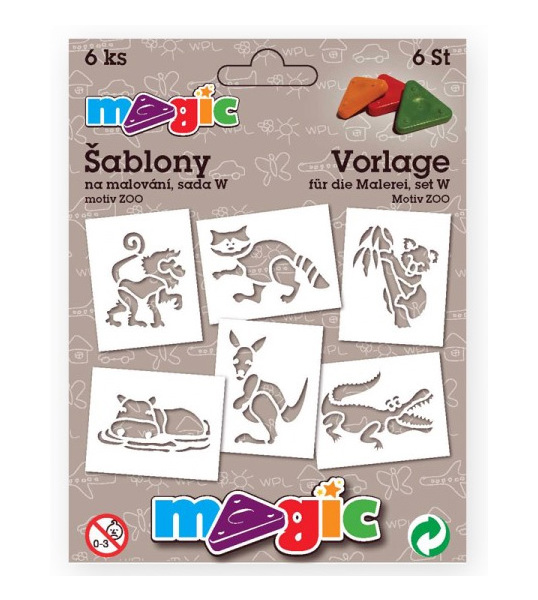 Papírové šablony MAGIC sada W ZOO 934412