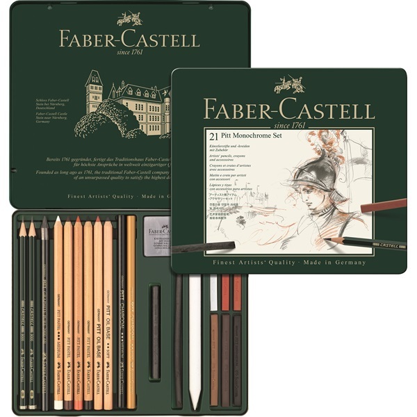 Faber-Castell 112976 Pitt Monochrome sada uměleckých výtvarných potřeb 21 ks 302372