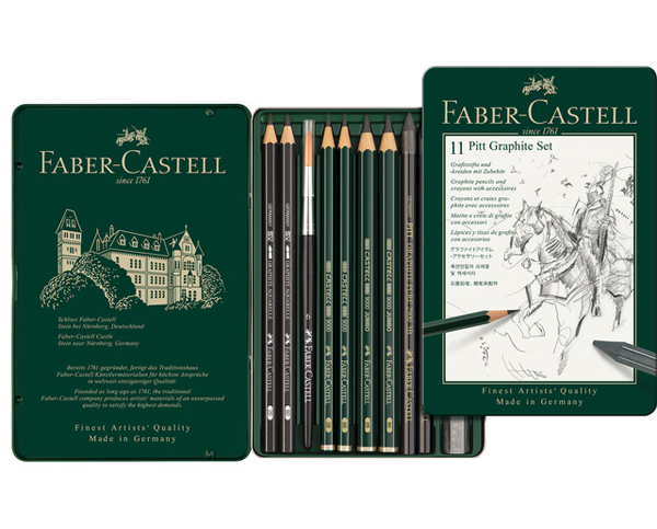Faber-Castell Pitt Monochrome Graphite 112972 grafitová tužka sada 11 ks 302368