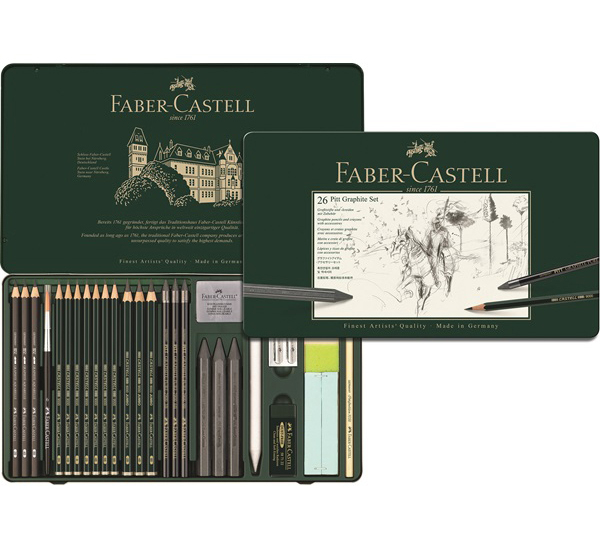 Faber-Castell Pitt Monochrome Graphite 112974 grafitová tužka sada 26 ks 302370