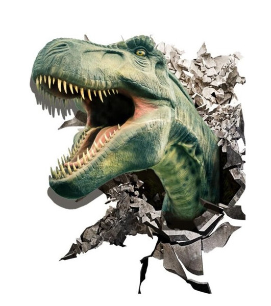 Samolepicí dekorace na stěnu PVC T- REX 50x70 cm t-rex