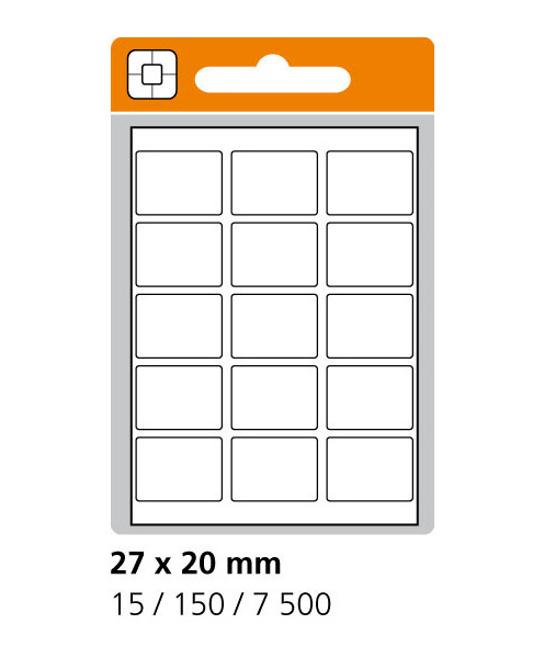 Samolepicí etikety 27x20mm 10archů 119553