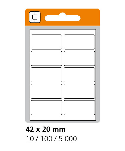 Samolepicí etikety 42x20mm 10archů 119556