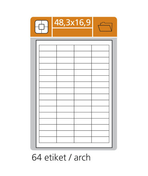 Samolepicí etikety 48,3x16,9mm 100ks 114058