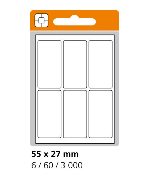 Samolepicí etikety 55x27mm 10archů 119558