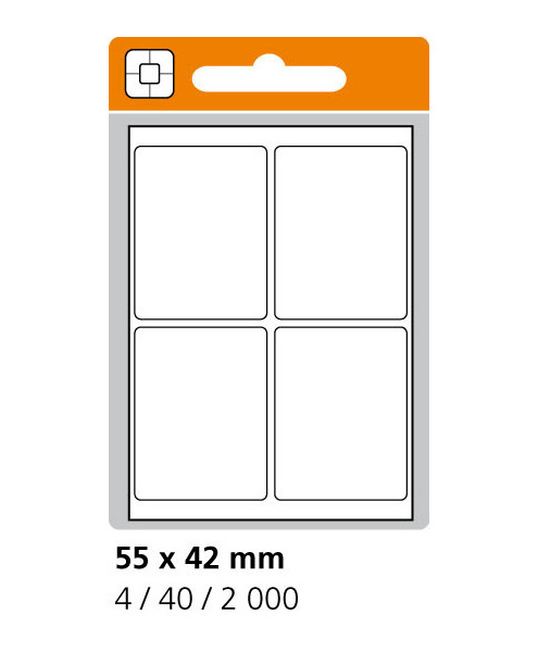 Samolepicí etikety 55x42mm 10archů 119559