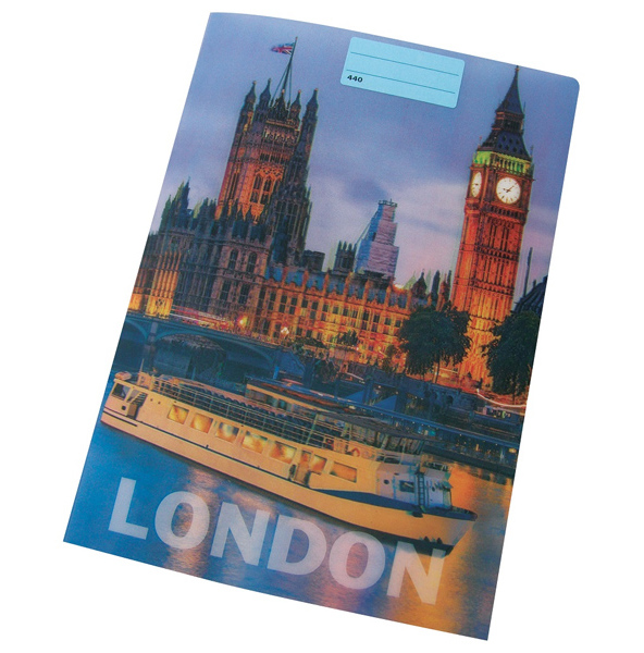 Sešit A4 čistý 440 40 listů 3D London london