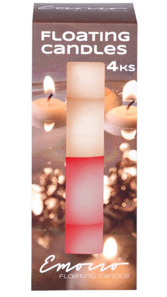 Svíčka plovoucí 50mm červená magenta 4ks 313181