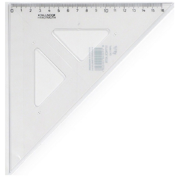 Trojúhelník 45/177 s ryskou transparentní 956187
