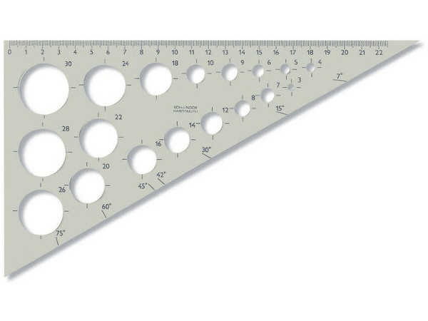 Trojúhelník 60/250 se šablonou kružnic 940316