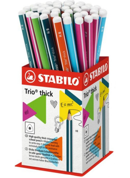 Tužka obyčejná Stabilo Trio Thick HB mix barev 303177