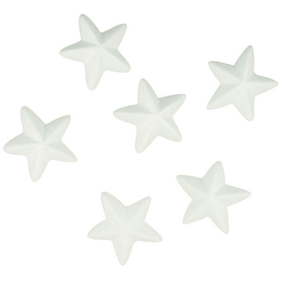 Vánoční dekorace polystyren hvězdy 6cm 6ks 948539