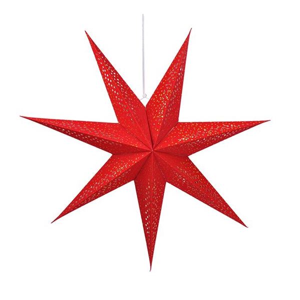 Vánoční světlo LED Hvězda červená 60cm 948556