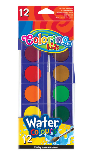 Vodové barvy Colorino 12 barev 27mm 307780