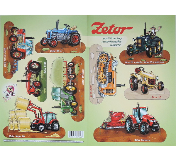 Vystřihovánky A3 Zetor - Traktory 940572