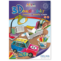 3D omalovánka A4 - SET Auto