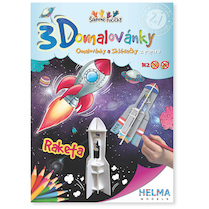 3D omalovánka A4 - SET Raketa