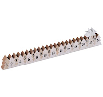 Adventní kalendář dřevěný bílý 39,5cm