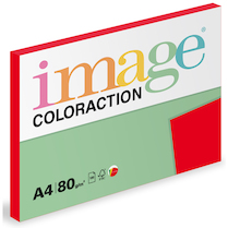 Barevný papír Image Coloraction A4 80g intenzivní jahodově červená 100 ks