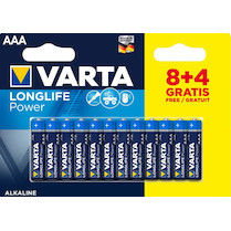 Baterie alkalické Varta Longlife Power LR03-AAA(1,5V) 12ks