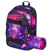 Batoh anatomický Baagl Skate Galaxy sada