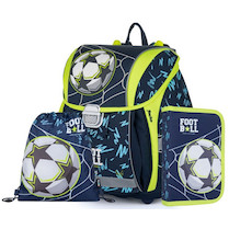 Batoh školní anatomický Premium Fotbal 2 sada