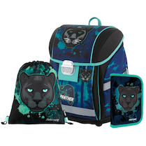 Batoh školní anatomický Premium Light Panther sada