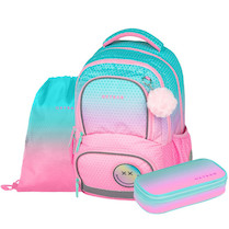 Batoh školní Oxy Next Ombre Pink sada