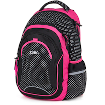 Batoh studentský Oxy Fashion Dots White